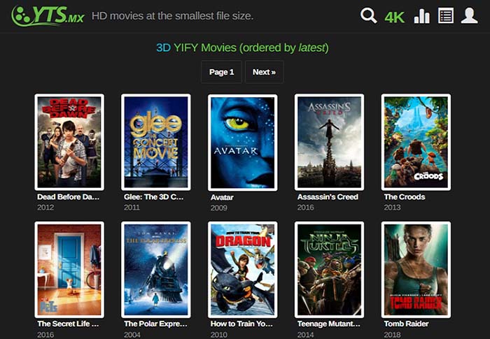 3D Movies Free Download via YTS Torrent