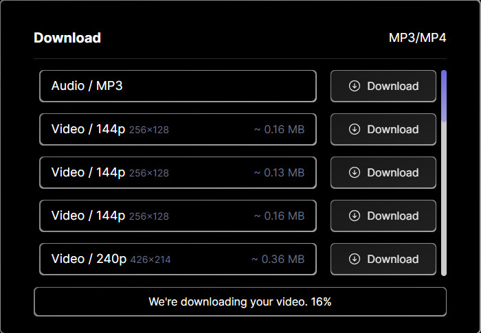 Download part of youtube video to MP3/MP4 with SliceTube