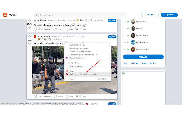 Download reddit videos with extension