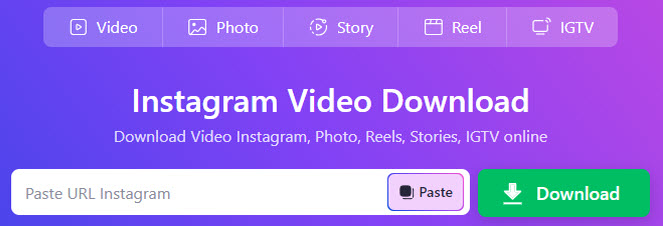 Download instagram video online