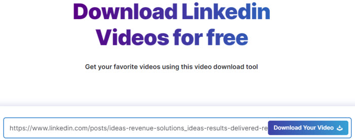 Download linkedin video online