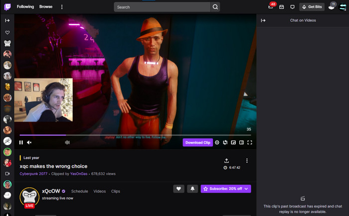 Twitch Clip Downloader extension